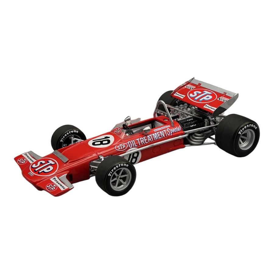 March 701 Cosworth V8 F1 1970年スペインGP #18 マリオアンドレッティ レッド / Tecno 1/18 ミニカー | 