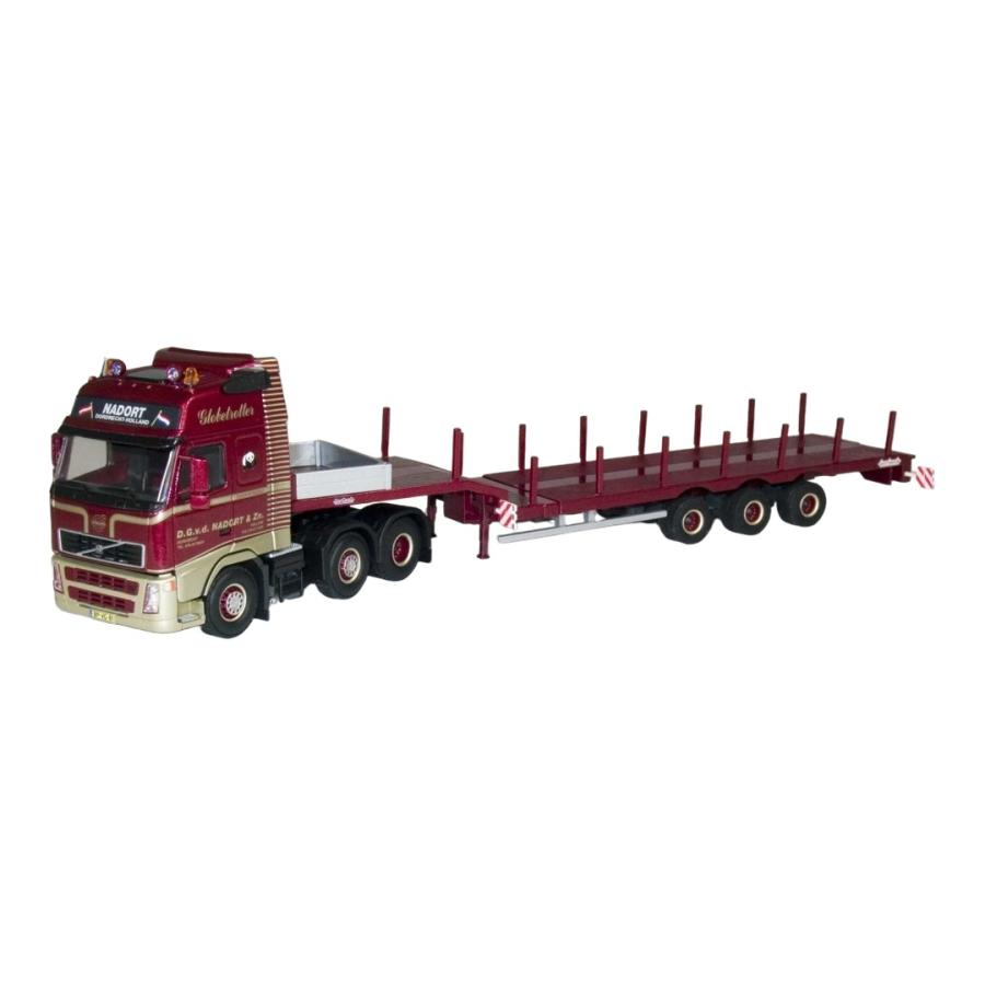Volvo FH12 グローブトロッター XL 6x2 トラクター セミ低床トレーラー NADORT / TEKNO 1/50 ミニカー トラック模型 | 