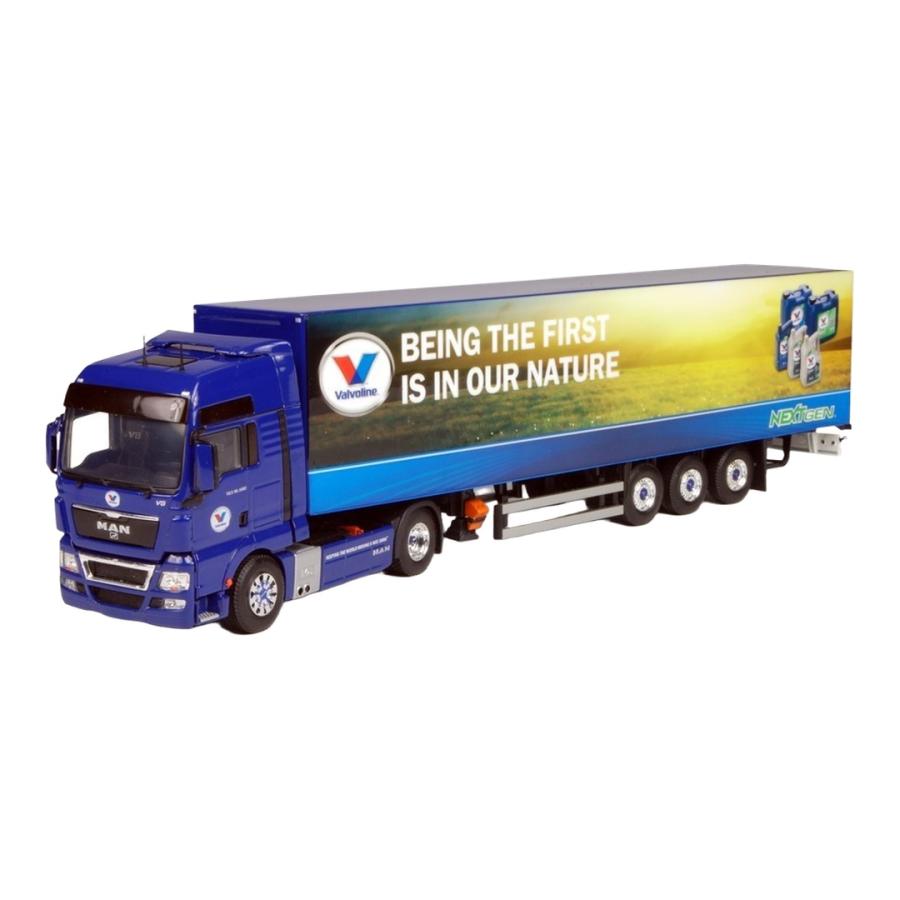 MAN TGX XXL ボックストレーラー VALVOLINE仕様 / TEKNO 1/50 ミニカー トラック模型 | 