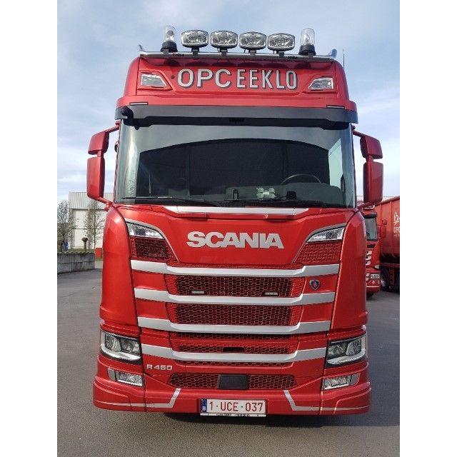 Tekno OPC Eeklo Scania NG R ハイライン フックアームコンテナトレーラー 1/50_3