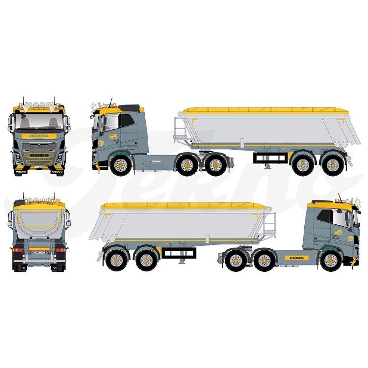 予約】12月以降発売予定Dozza Volvo FH16 6x4 met 2 kipperトラック
