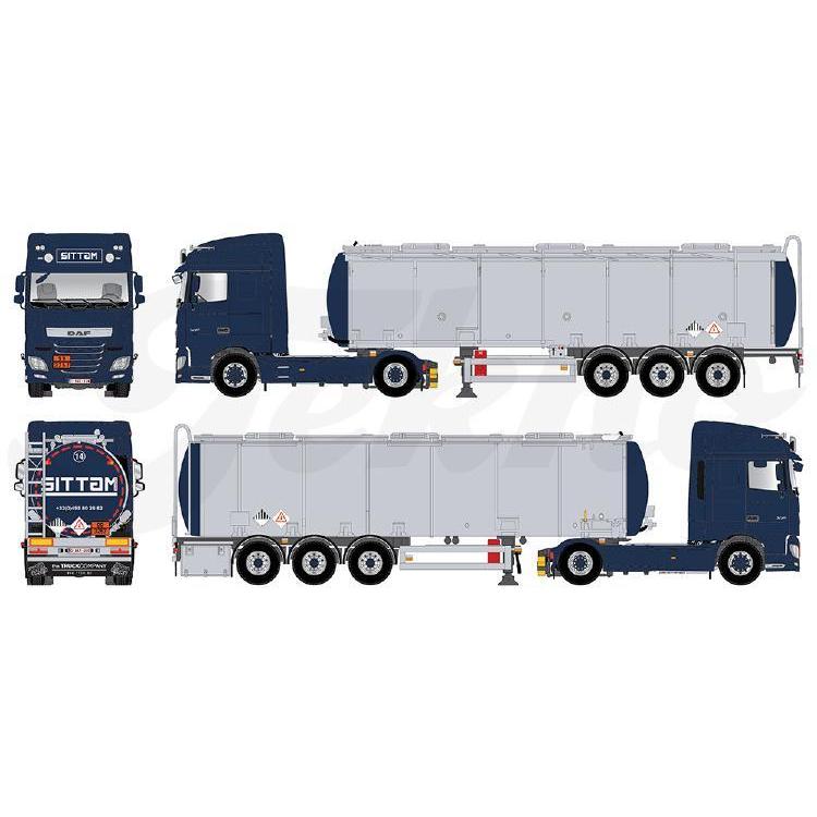 Tekno Sittam Transports DAF XF ユーロ6 スペースキャブ タンク