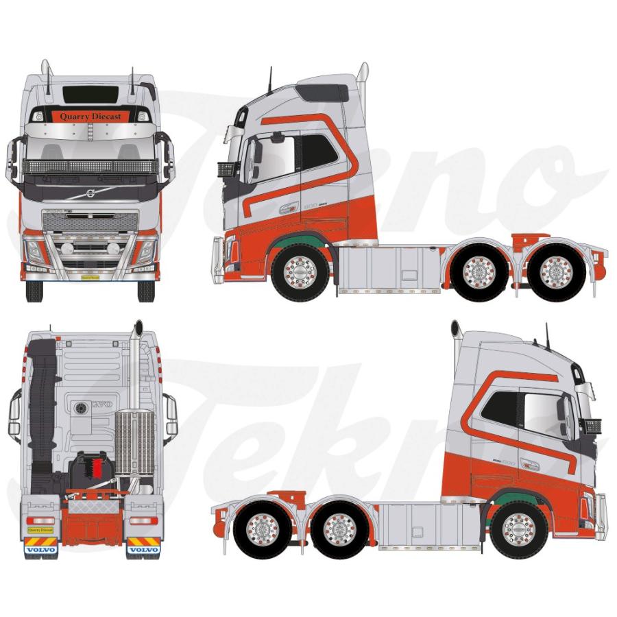 【予約】2024年発売予定Volvo Down Under Silver-redVolvo Globetrotter XL 6x2トラクタ トラック/Tekno 1/50 建設機械模型　ミニチュア | 