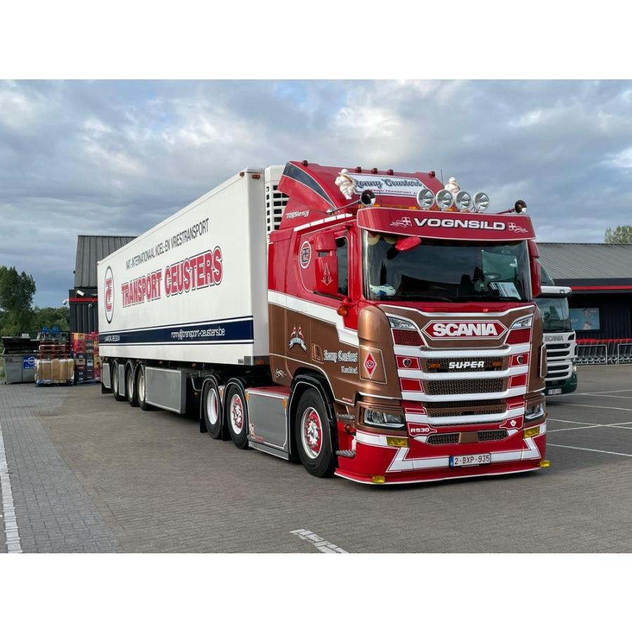 【予約】2024年発売予定CeustersScania R-serie laag dak 6x2 met koeltrailer トラック/Tekno 1/50 建設機械模型　ミニチュア | 