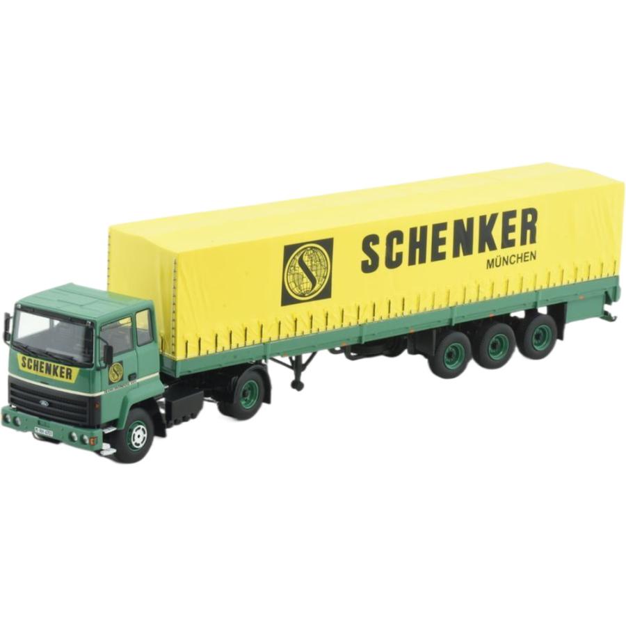 Schenker Ford Transcontinental 4x2 ターポリン セミトレーラー TEKNO 1/50 建機模型 | 