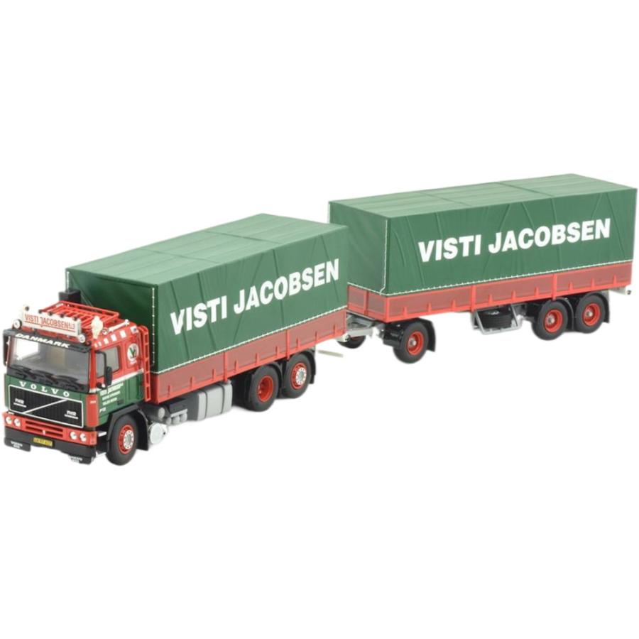 Visti Jacobsen Volvo F12 ターポリン トレーラー / TEKNO 1/50 建設機械模型 工事車両 | 