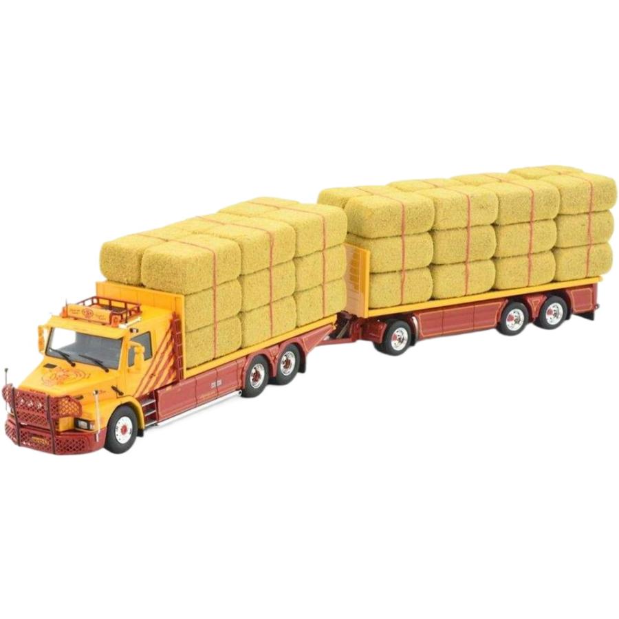 VSB Groep Scania 3シリーズ フラットベッドトレーラートラック + わら積載 / Tekno 1/50 建設機械模型 | 