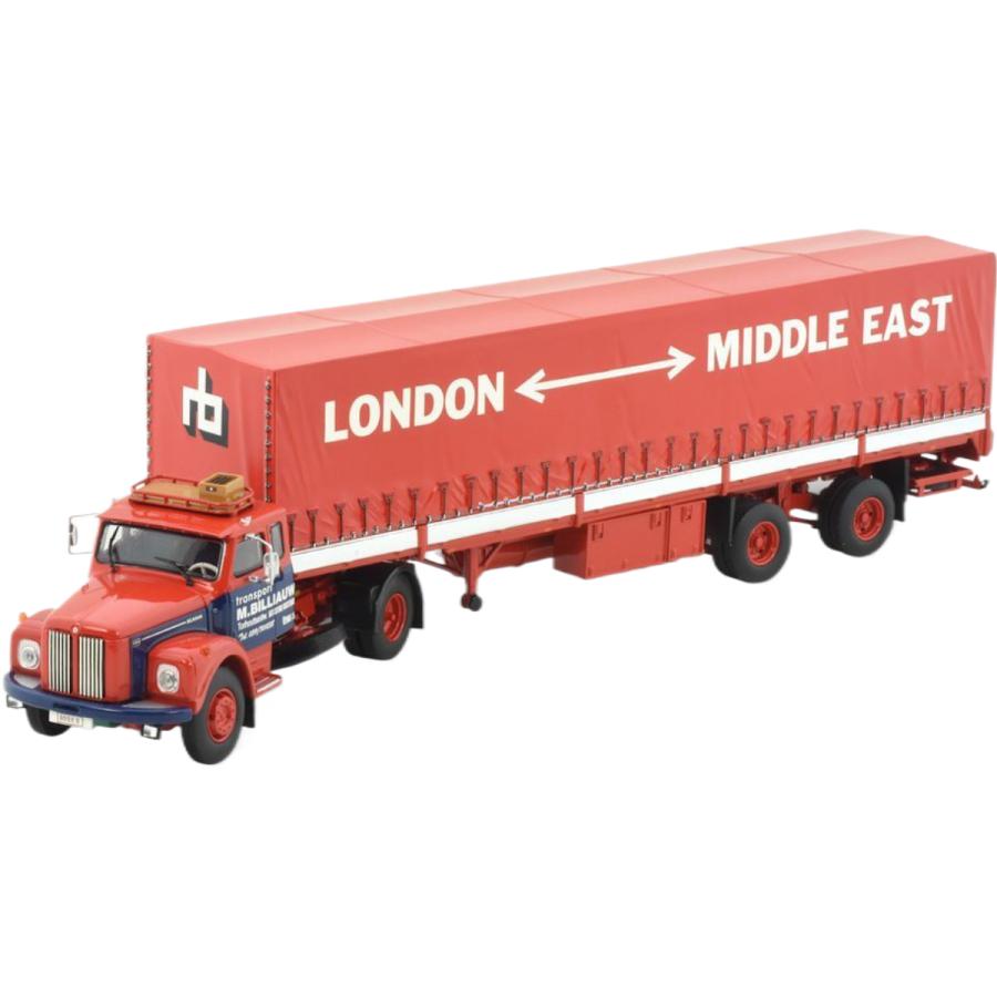 Billiauw Transport Scania Vabis L110 カーテンセミトレーラー Tekno 1/50 | 