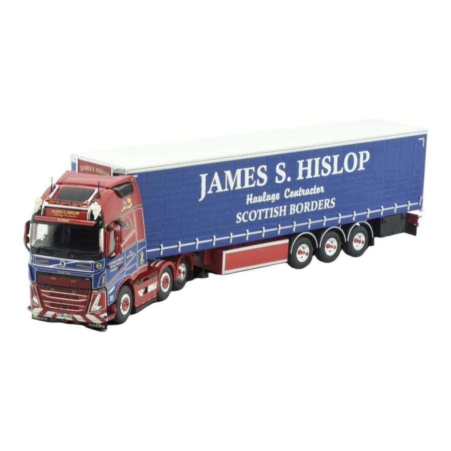 James S. Hislop ボルボ FH05 Globetrotter XL 6x2 カーテンサイドセミトレーラー Tekno 1/50 ミニカー | 