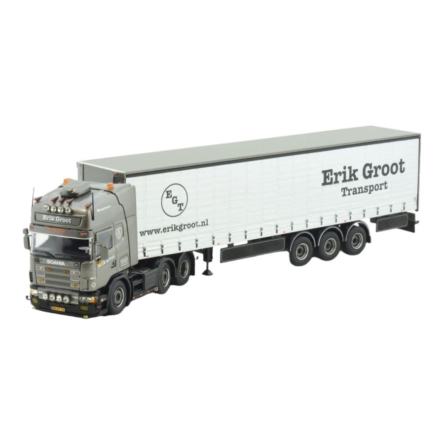 Erik Groot Transport スカニア 4シリーズ Topline 6x2 カーテンサイドセミトレーラー Tekno 1/50 | 