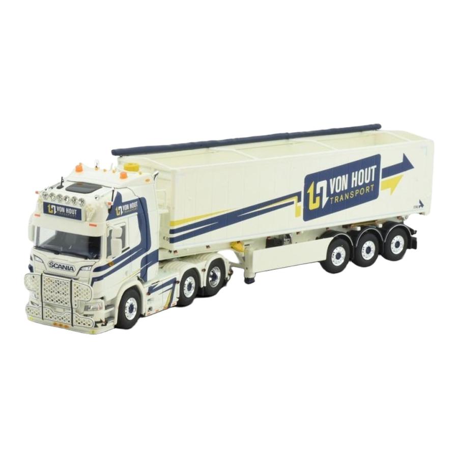 Von Hout Transport スカニア NGR 6x2 Stas ダンプセミトレーラー 3軸 / Tekno 1/50 ミニカー トラック模型 | 