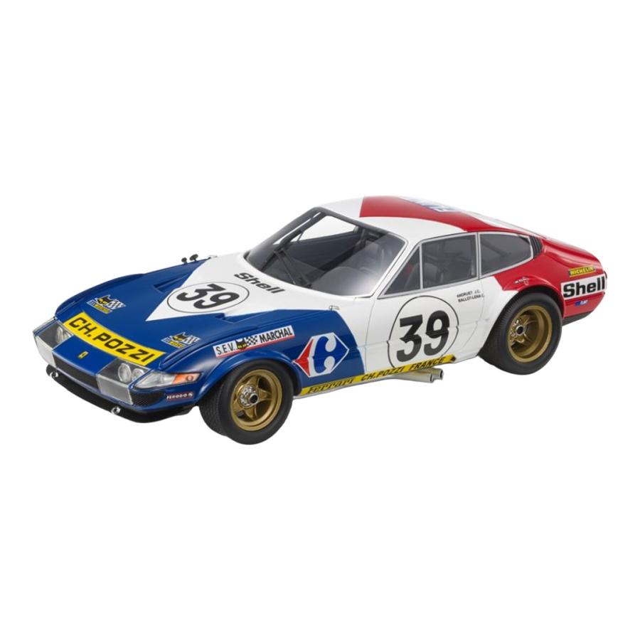 Ferrari 365 GTB/4 Daytona 1972 ルマン24時間 #39 ブルー/ホワイト / TOPMARQUES 1/18 ミニカー | 