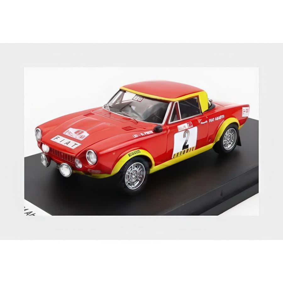 Fiat 124 Abarth #2 ウィナー ラリー Tap 1974 レッド イエロー TRFDSN92/ Trofeu 1/43 ミニカー | 