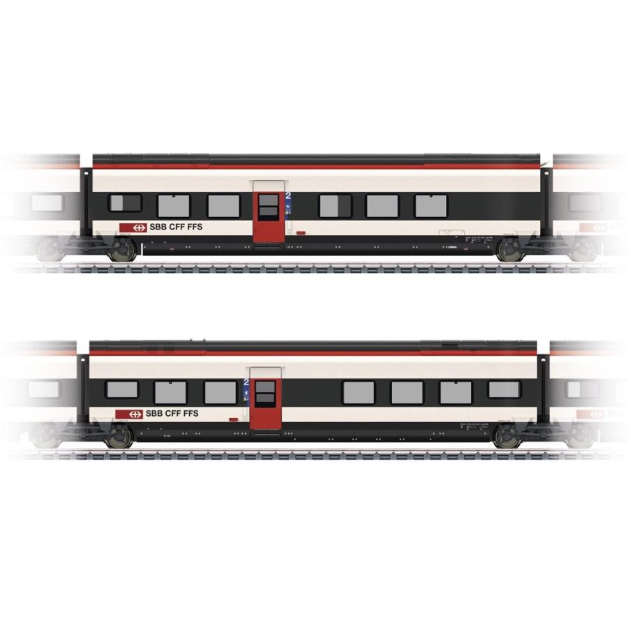 HOゲージ 鉄道模型 客車 Trix トリックス SBB RABe 501 Giruno Era VI DC 2-car add-on set | 
