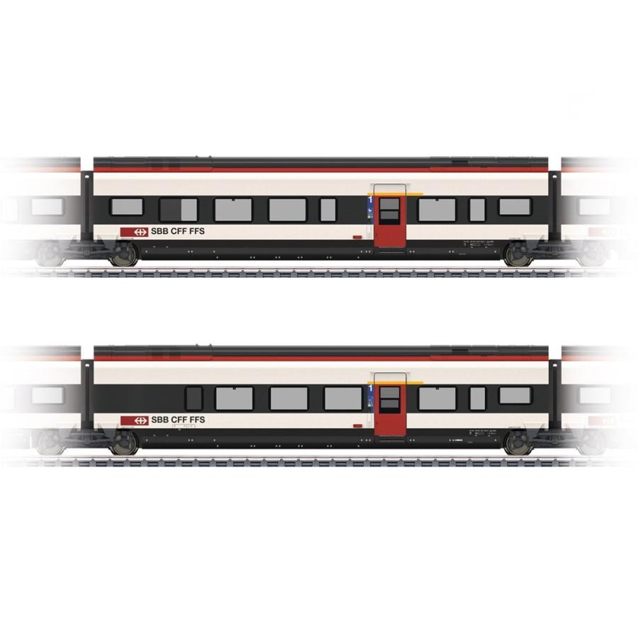 HOゲージ 鉄道模型 客車 Trix トリックス SBB RABe 501 Giruno Era VI DC 2-car add-on set | 