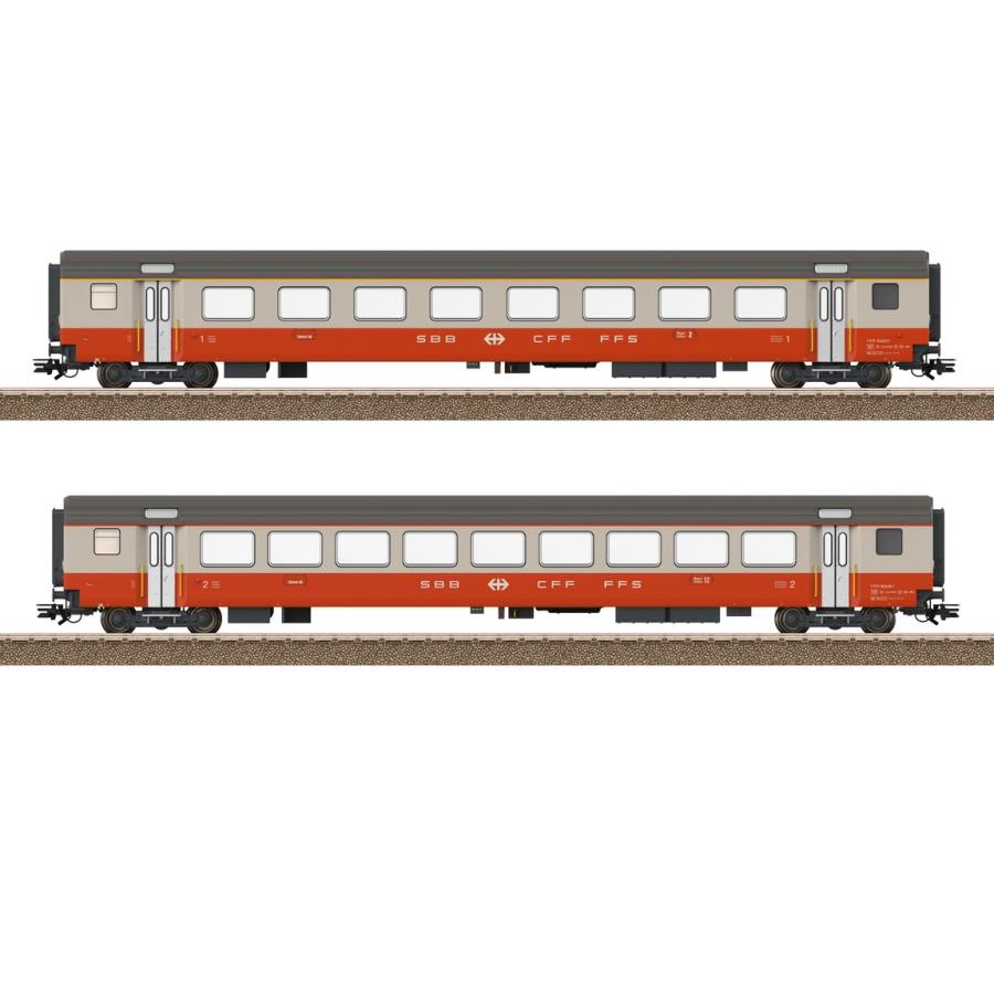 HOゲージ 鉄道模型 客車2両セット Trix SBB Swiss Express Era IV DC Interior lighting | 