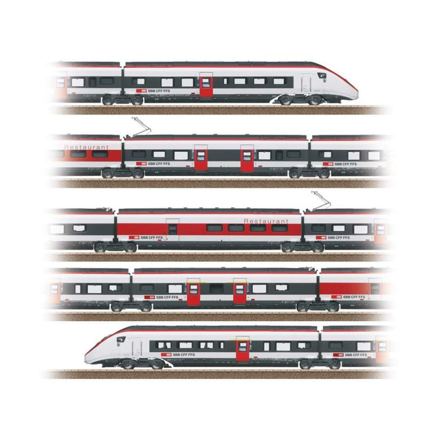 HOゲージ 鉄道模型 電車 Trix SBB RABe 501 Giruno Era VI DC DCCサウンド 5-part set | 