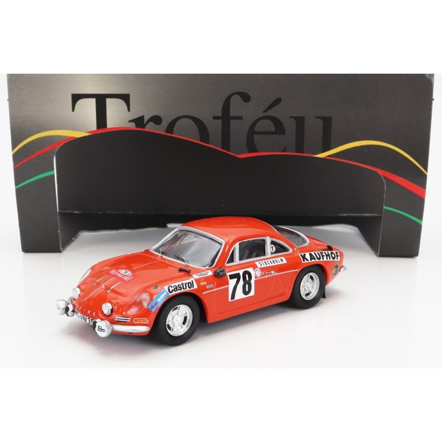 アルピーヌ A110 #78 ラリー・モンテカルロ 1975 ダークオレンジ 150台限定/ Trofeu 1/43 ミニカー | 