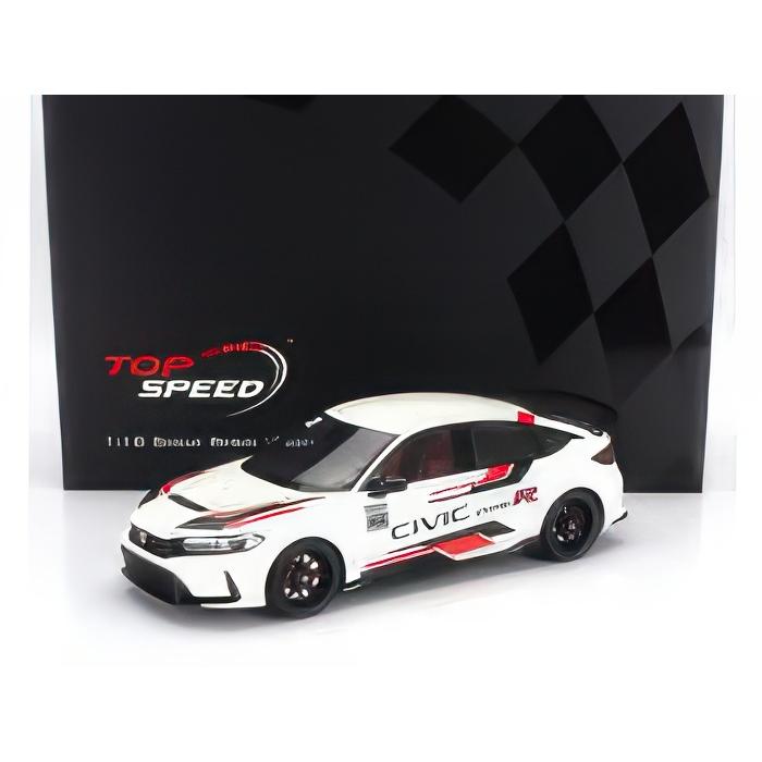 HONDA シビック タイプR 2023 ホワイト/レッド TRUESCALE 1/18ミニカー | 