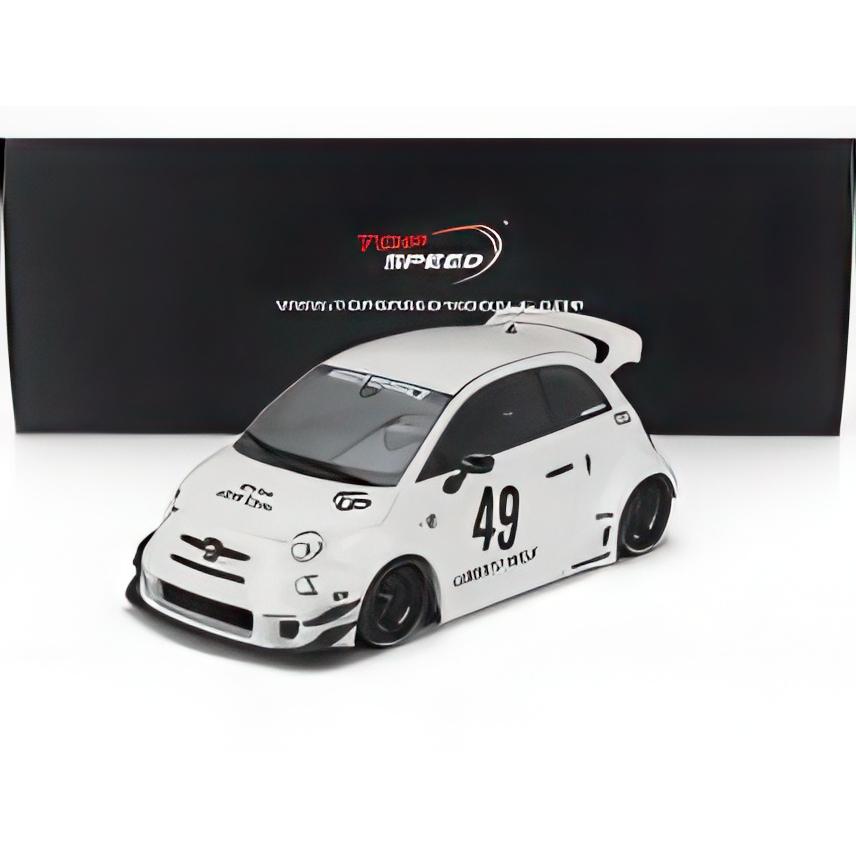 FIAT 500 アバルト 595 LB WORKS 49号車 ABAS 2024 ホワイト/TrueScale 1/18 TOP SPEEDミニカー | 