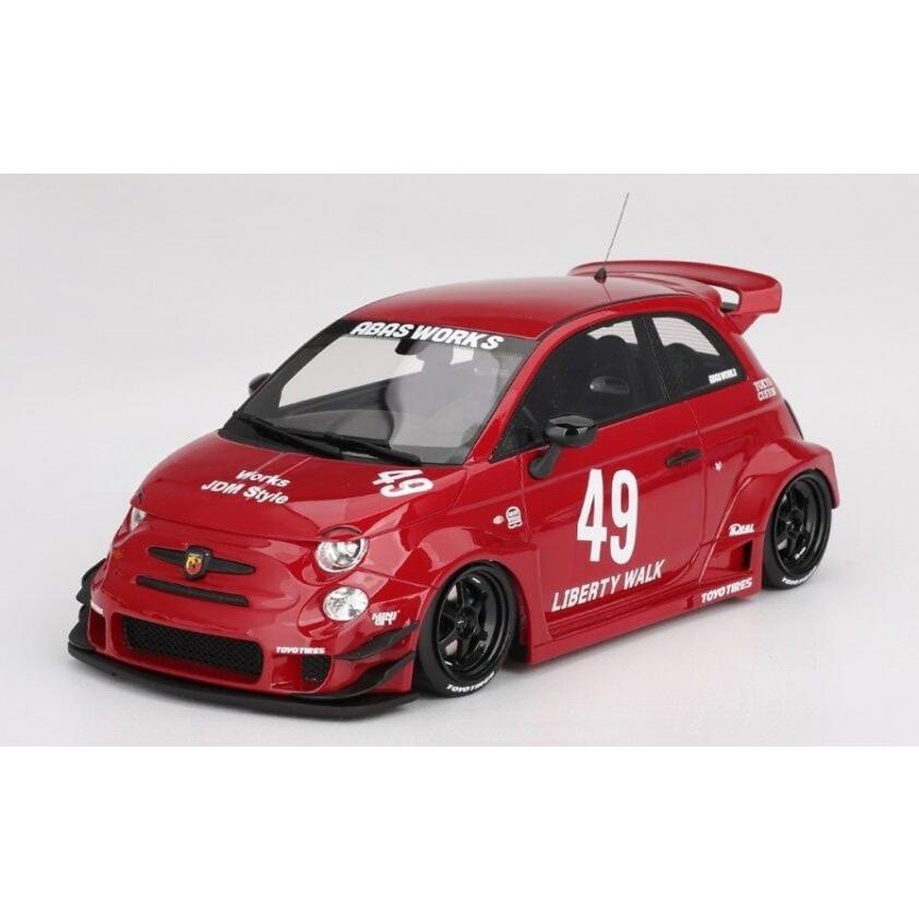 【予約】フィアット 500 アバルト 595 LBワークス #49 2024 レッド TOP SPEED/ TrueScale 1/18 ミニカー | 