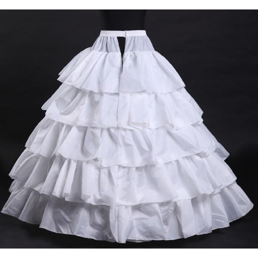 パニエ　ペチコート ワイヤー 5段 ドレス　花嫁　ウェディング　ロングパニエ ホワイト 結婚式　演奏会 発表会 コスチューム コスプレ イベント　文化祭体育祭　 |  | 03