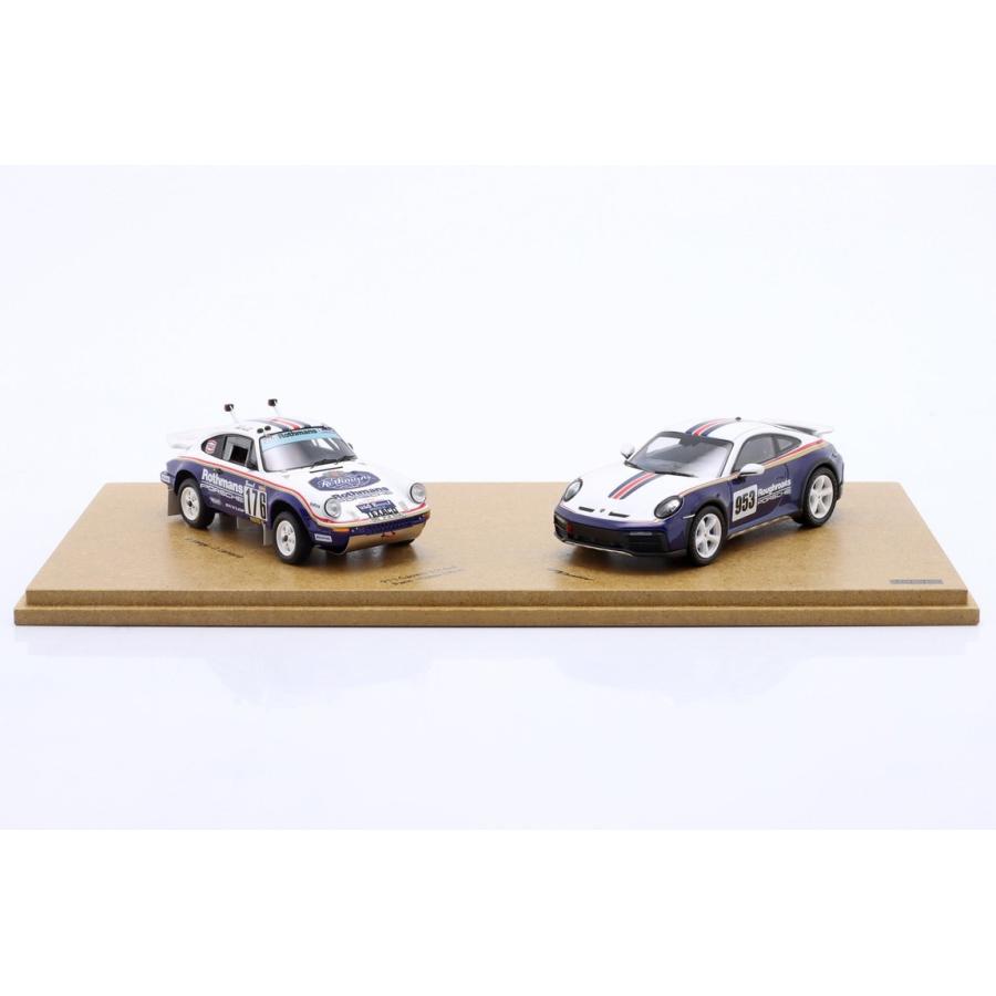 Porsche 911 ダカール ロスマンズ 2台セット 953 #176 & 911 ダカール #953 ディーラーモデル 1/43 ミニカー | 