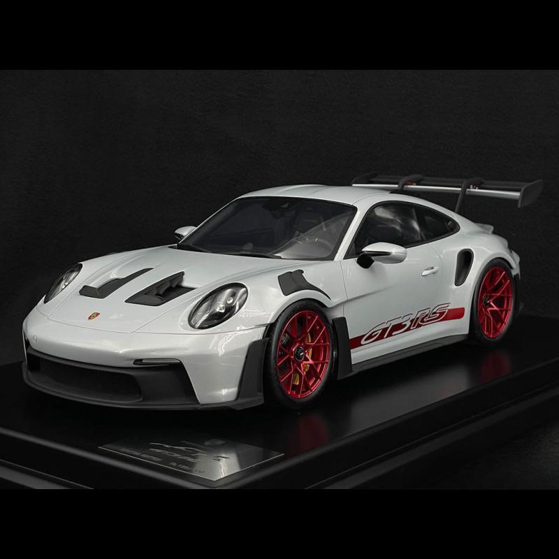 Porsche 911 GT3 RS 992型 2023 氷灰/赤ストライプ 1/12 Spark