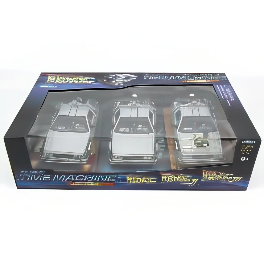 デロリアン3台セット　バックトゥーザフューチャー　WELLY タイムマシーン 予約】DE LOREAN タイムマシン 3台セット バックトゥザフューチャー