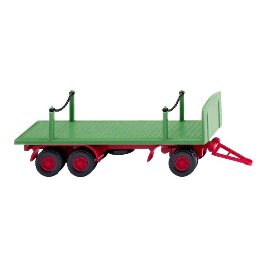 フラットベッドトレーラー グリーン 運搬車 / Wiking 1/87 トラック模型 | 