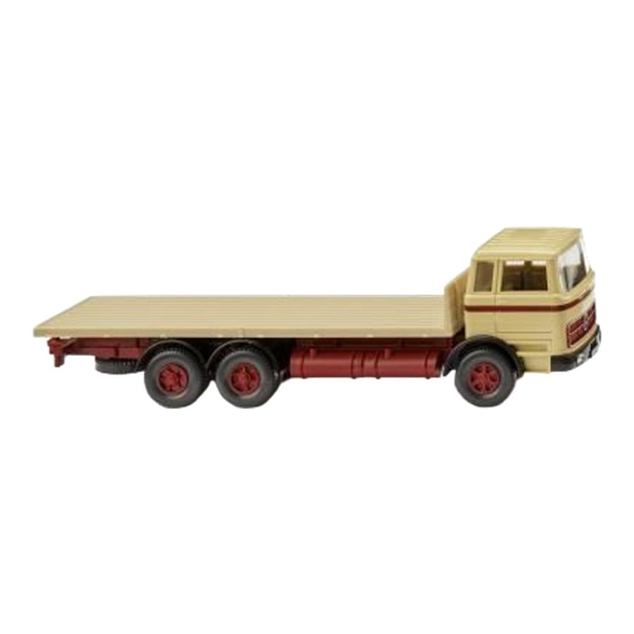 メルセデス・ベンツ フラットベッドトラック グリーンベージュ 1963-67 / Wiking 1/87 ミニカー トラック模型 | 