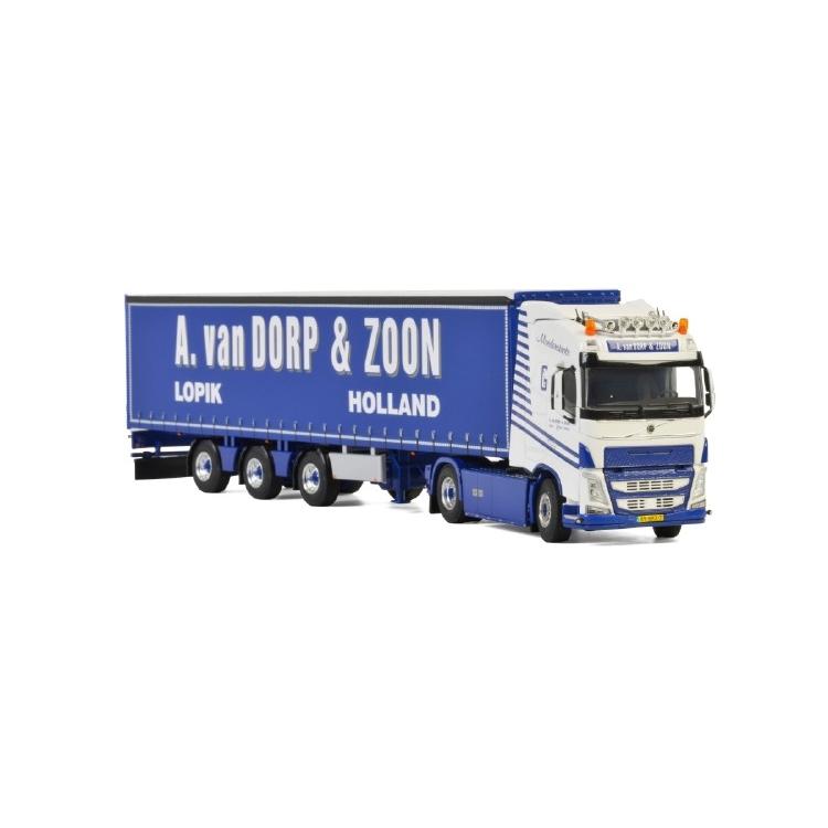 A van Dorp & Zoon Volvo FH04 Globetrotter カーテンサイドセミトレーラー WSI 1/50_2