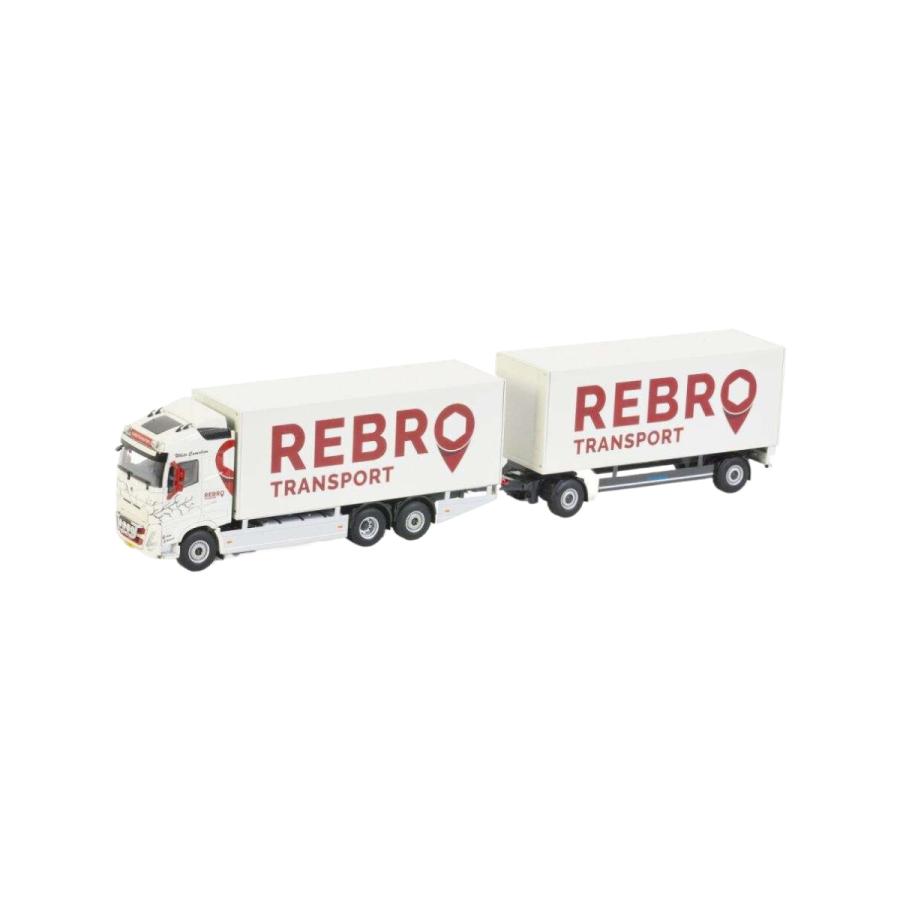 Rebro Transport Volvo FH5 Globetrotter 6x2タグアクスルボックストラックトレーラー WSI 1/50