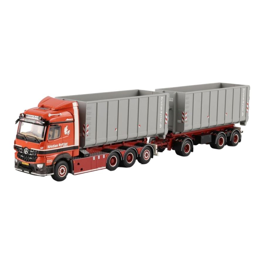 Kristian Rytter Mercedes Arocs MP4 8x4 コンテナトレーラー 7軸 WSI 1/50 ミニカー | 