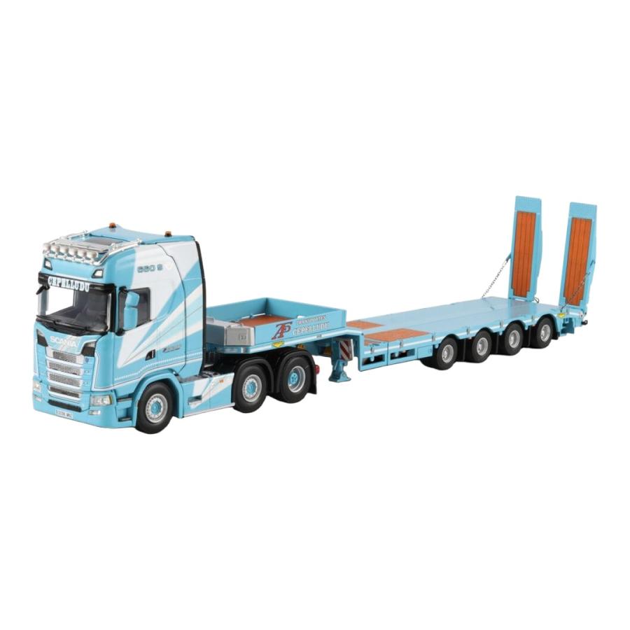 Cepelludo スカニア S Highline CS20H 6x2 ツインステア ローローダー 4軸 / WSI 1/50 ミニカー トラック模型 | 