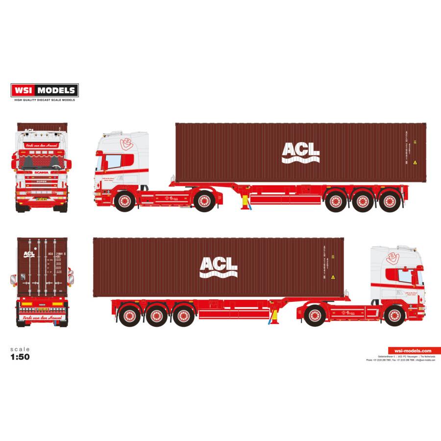 【予約】2026年発売予定 Scania 4 SERIES TOPLINE 4X2 フレックスコンテナ / WSI 1/50 建設機械 模型 |  | 01