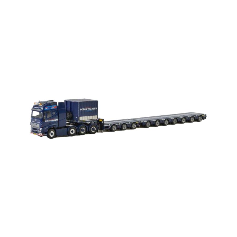 Ocean Traders Volvo FH4 8X4 ローローダー7軸+DOLLY 3軸+バラスト WSI 1/50 | 