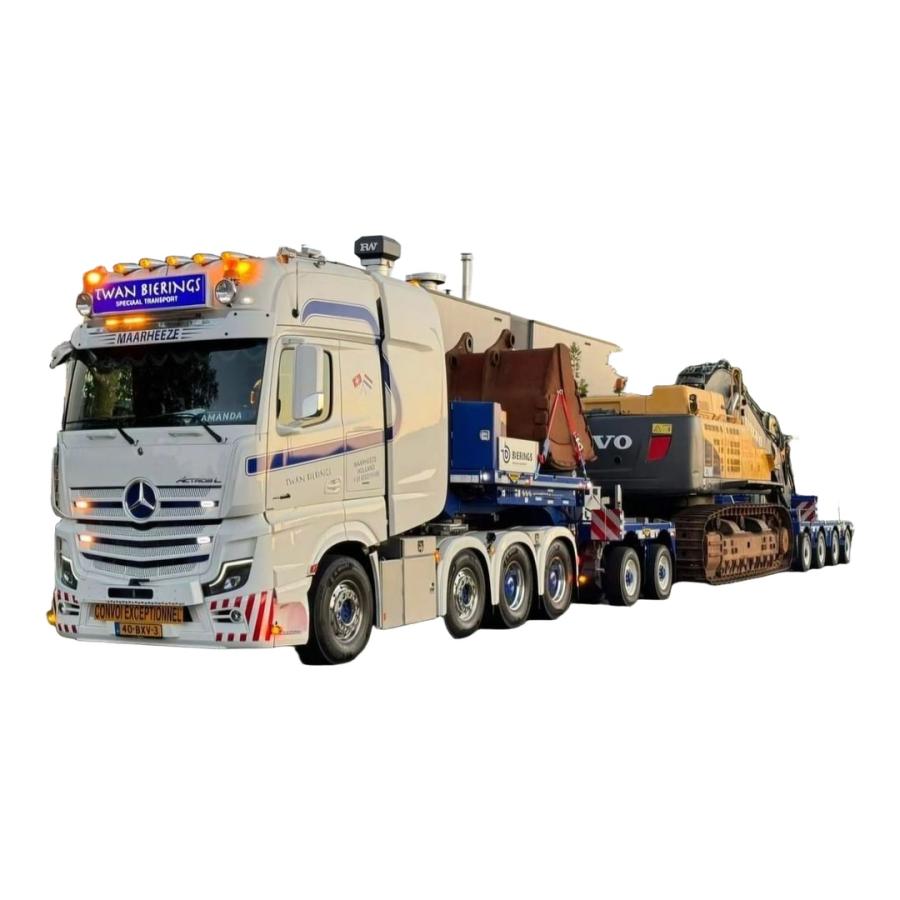 Twan Bierings メルセデス・ベンツ Actros MP5 ローローダー / WSI 1/50 ミニカー トラック模型 | 