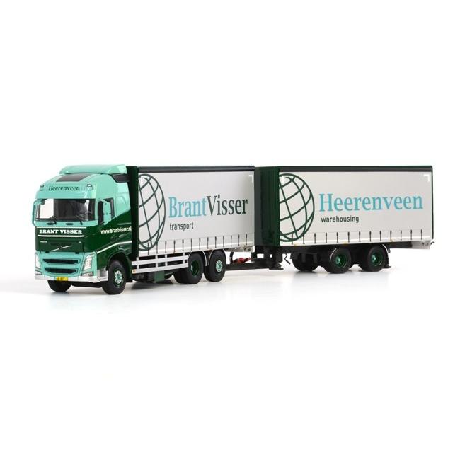 Brant Visser Volvoボルボ FH4 Globetrotter Combi　トラック トレーラー WSI 50 建設機械模型　ミニカー