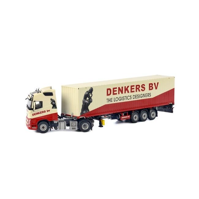 Denkers Bontrans Volvoボルボ FH4 Globetrotter Container トレーラー 3軸 amp; 45フィートコンテナトラック  WSI 建設機械模型 工事車両 50 ミニチュア