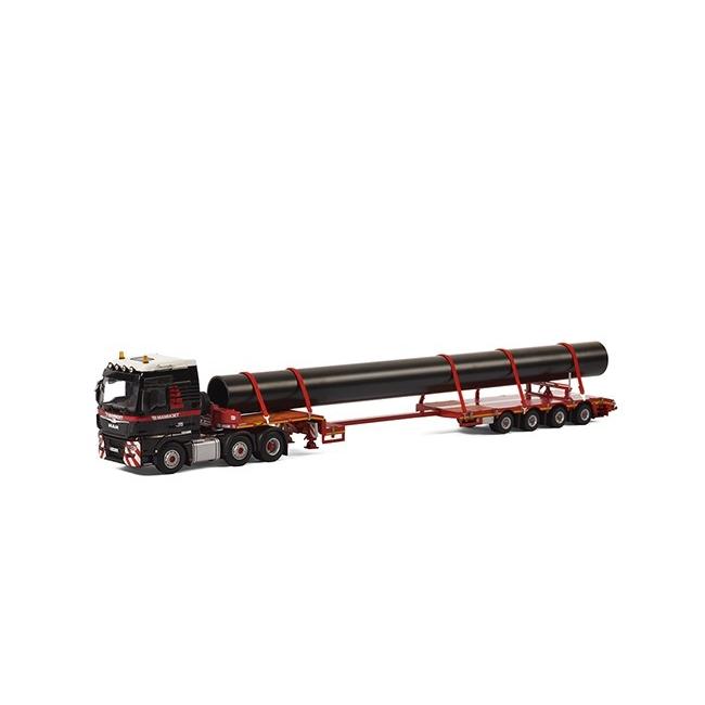 Mammoetマムート MAN TGX XXL Semi Lowloader 4軸トレーラー 建設機械 