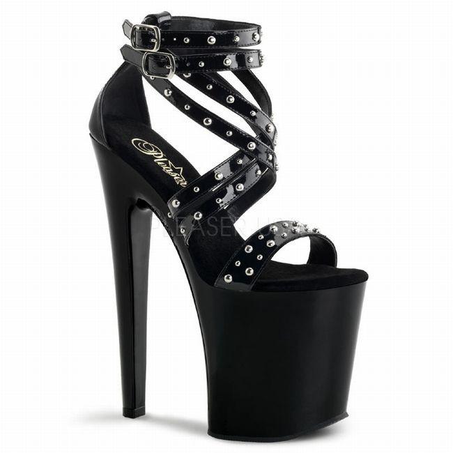 XTREME-850 8インチ(約20cm) ハイヒール ミュール サンダル/Pleaserプリーザー パーティー 靴 シンデレラサイズ 大きい | 