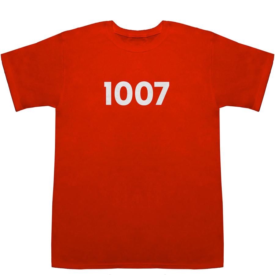 1007 T-shirts【Tシャツ】【ティーシャツ】【数字】【年代】【品番】【西暦】｜bass-controll｜06