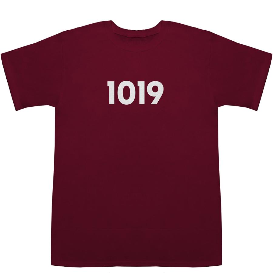 1019 T-shirts【Tシャツ】【ティーシャツ】【数字】【年代】【品番】【西暦】｜bass-controll｜05