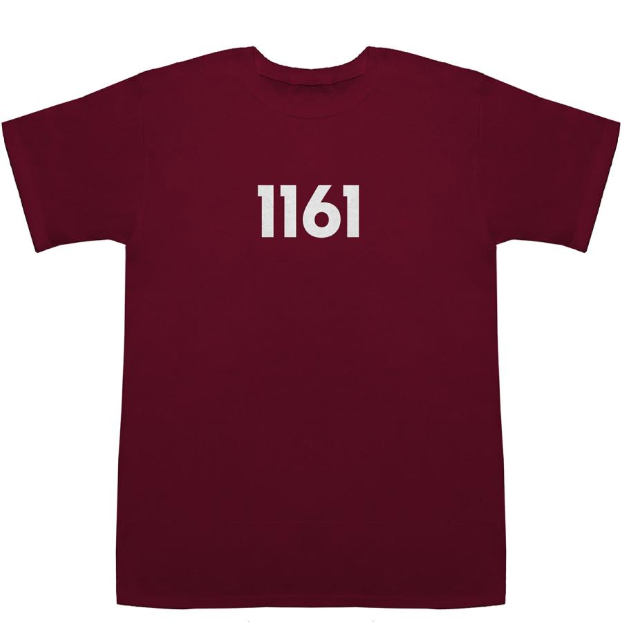 1161 T-shirts【Tシャツ】【ティーシャツ】【数字】【年代