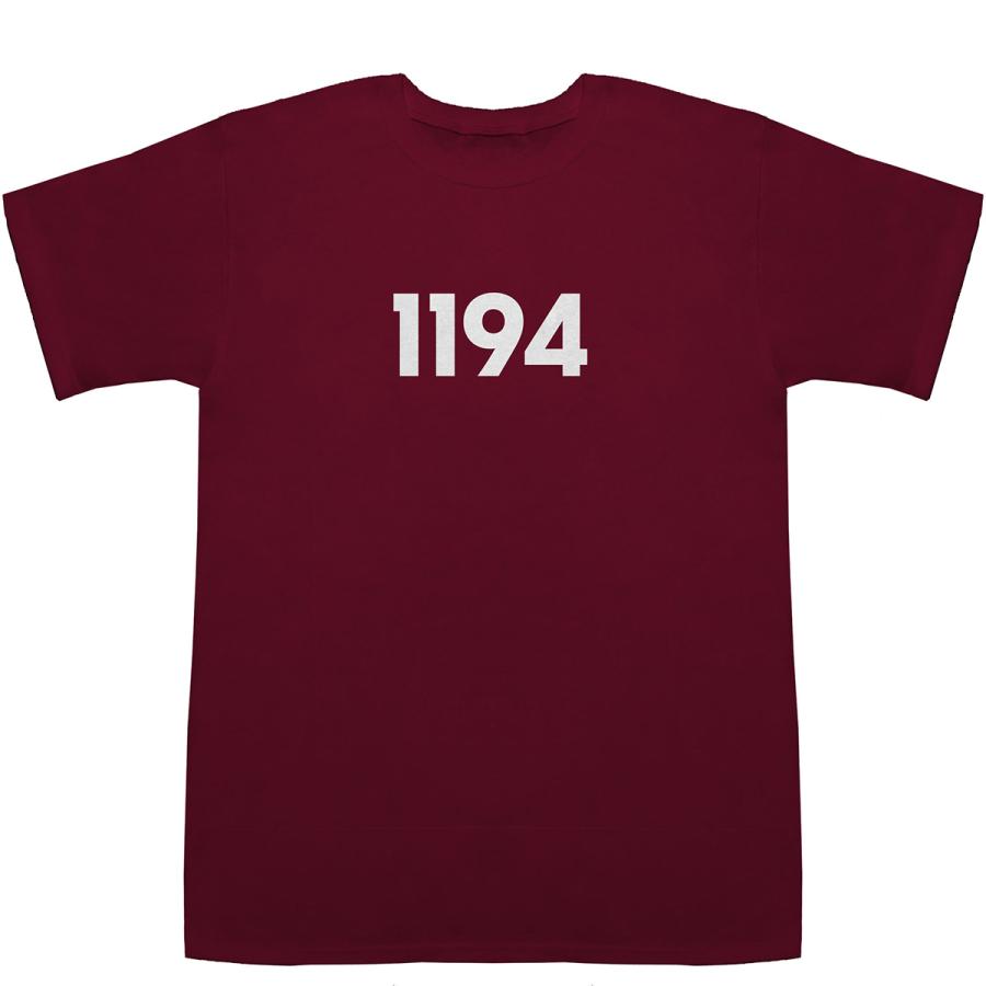 1194 T-shirts【Tシャツ】【ティーシャツ】【数字】【年代】【品番