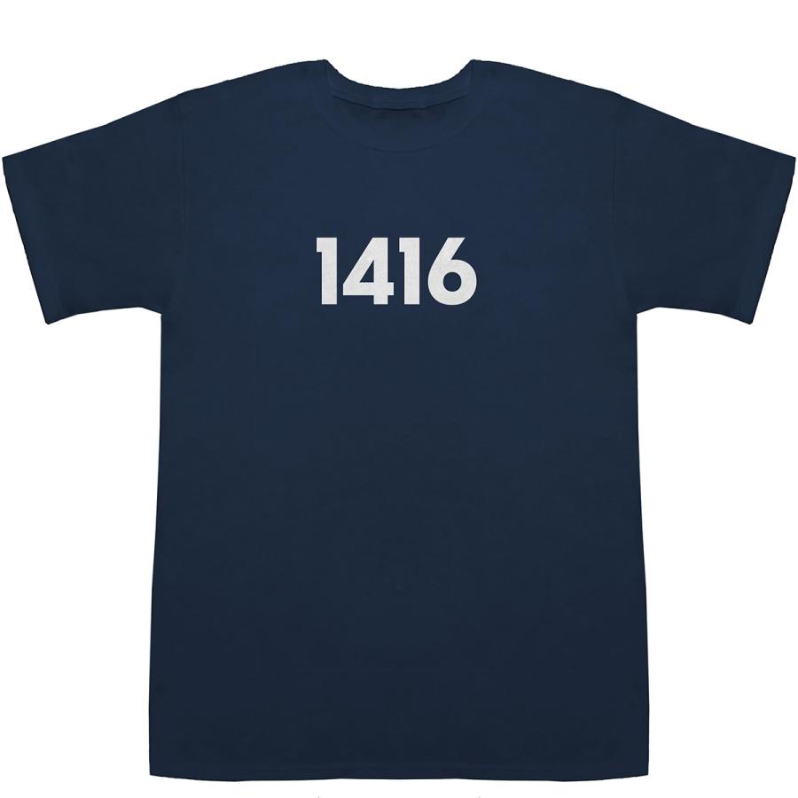 1416 T-shirts【Tシャツ】【ティーシャツ】【数字】【年代】【品番