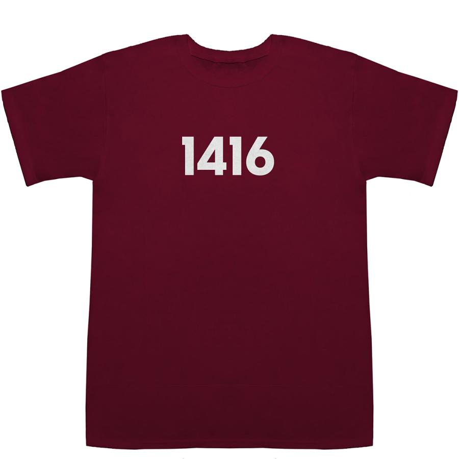 1416 T-shirts【Tシャツ】【ティーシャツ】【数字】【年代】【品番