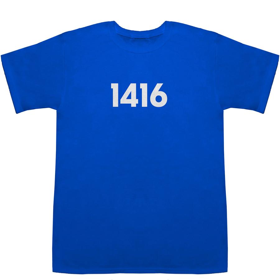 1416 T-shirts【Tシャツ】【ティーシャツ】【数字】【年代】【品番
