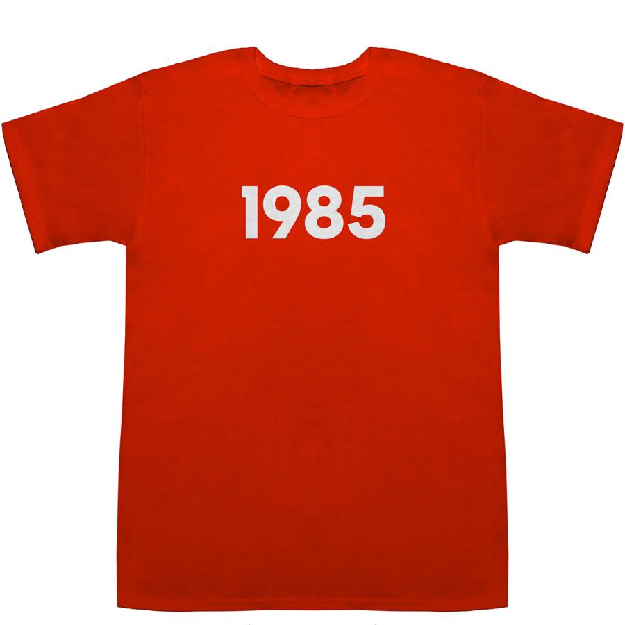 Tシャツ・カットソー   /  1985 EMBROIDERY T-SHIRT RED 1985 T-shirts【Tシャツ】【ティーシャツ】【数字】【年代